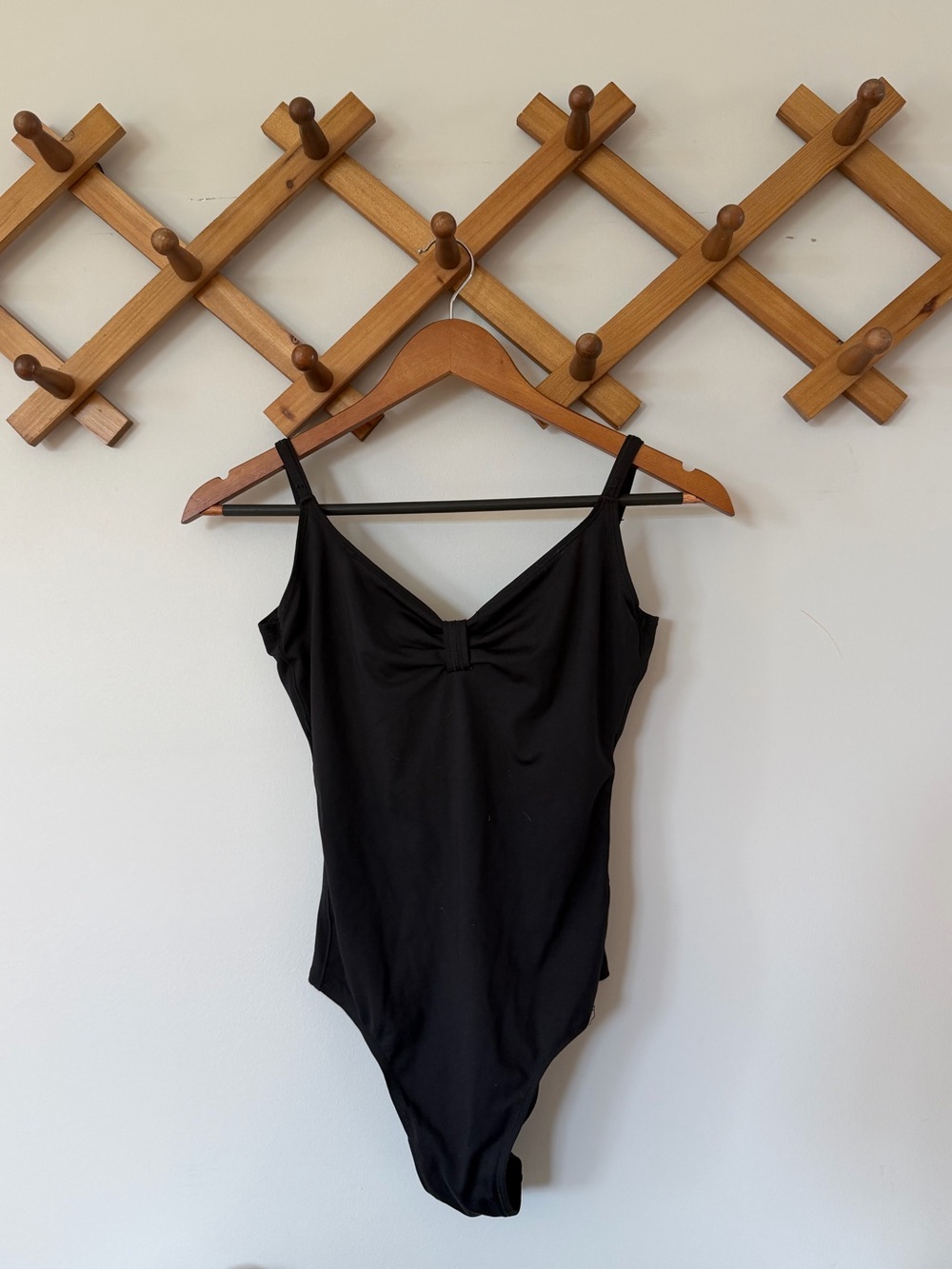Danskin Black Spaghetti Strap Ballet Leotard | Petite